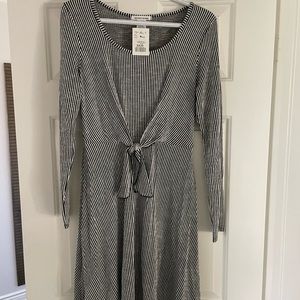 Pinstripe skater dress